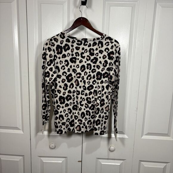 Stars Above Leopard Print Sweater Womens S Animal Print Long Sleeve Cozy Top - Picture 2 of 7